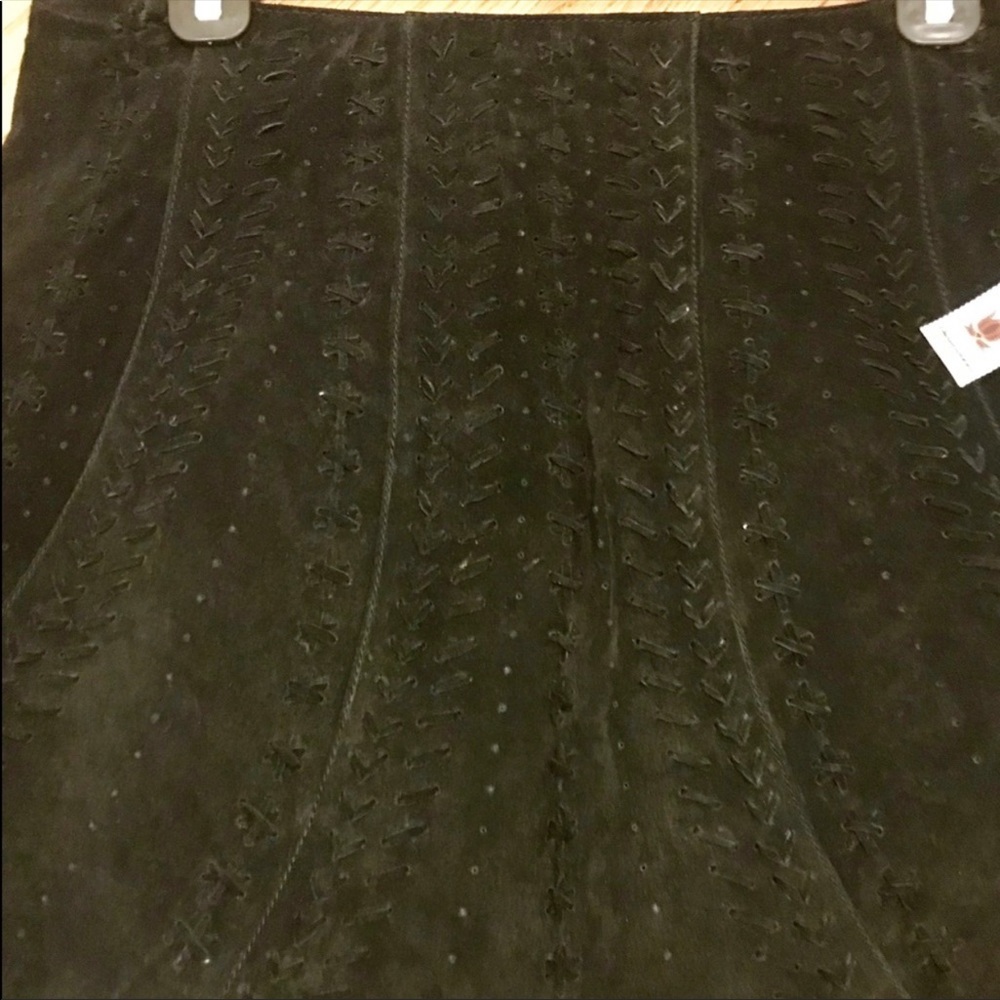 Willow and Clay Black Suede Mini Skirt